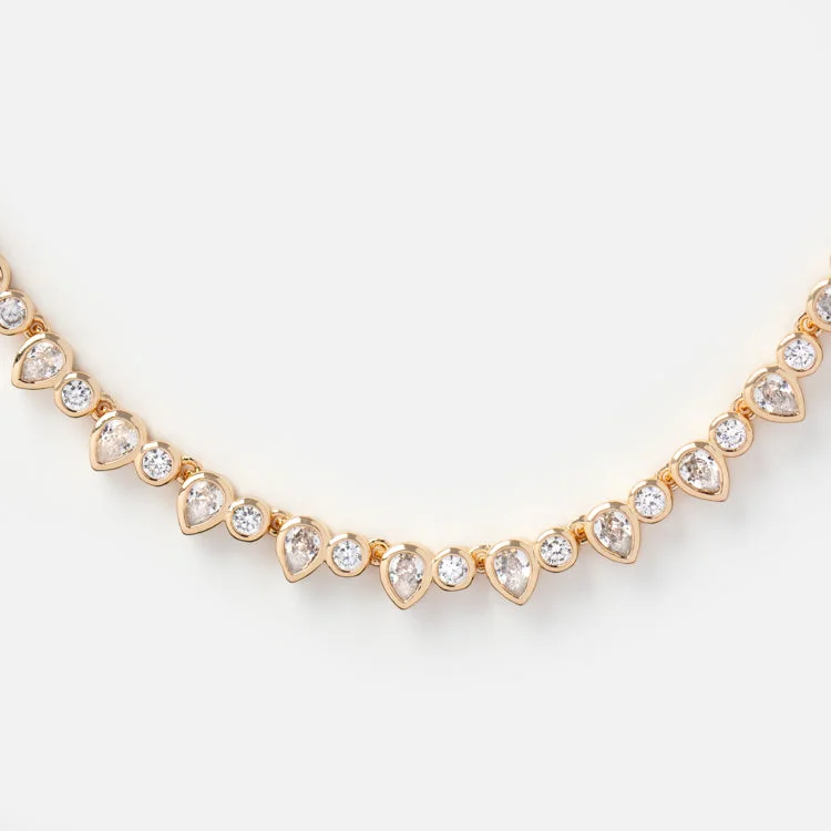 vintage sapphire engagement ring Teardrop Tennis Necklace