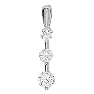 custom gold name necklace Three Stone Diamond Pendant