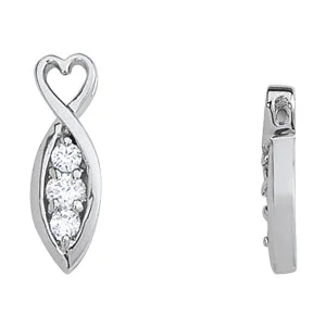 rose gold cartilage barbell Three Stone Diamond Pendant