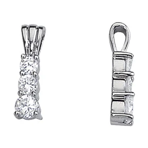 men’s black titanium ring Three Stone Diamond Pendant