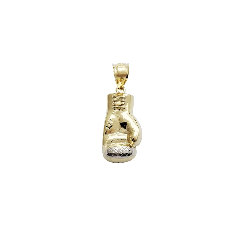 simple gold bar stud earrings Boxing Glove Pendant (14K)