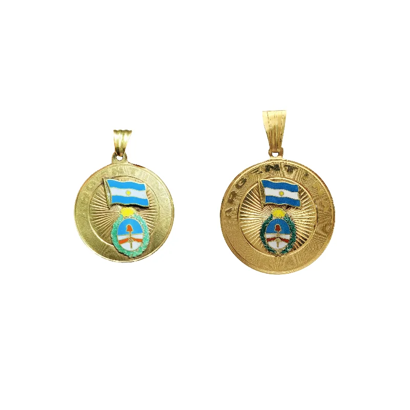 handcrafted gemstone toe ring Argentina Medallion Pendant (14K)