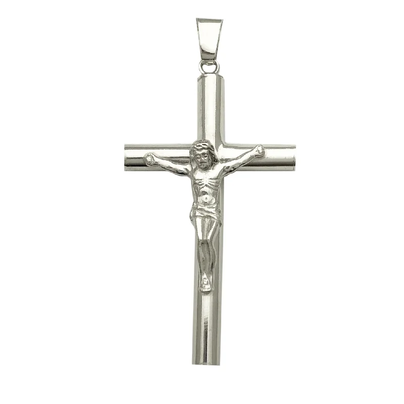 gemstone infinity bracelet Crucifix Pendant (Silver)