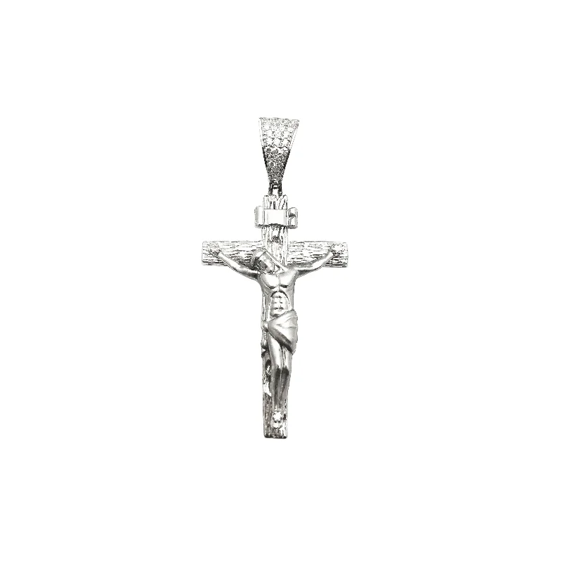 personalized name ring Crucifix Pendant (Silver)