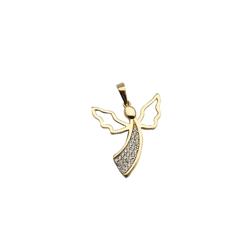 adjustable moon phase bracelet Dainty Angel Pendant (14K)