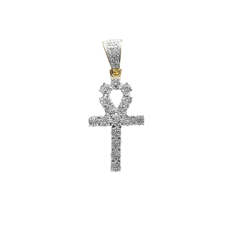 luxury diamond eternity ring Diamond Micropave Ankh Pendant (10K)