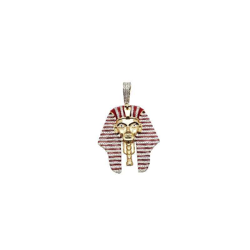 dainty beaded stretch bracelet Diamond Pharaoh Pendant (14K)