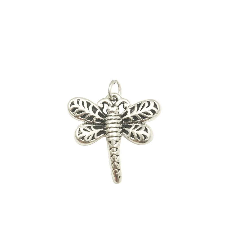 custom silver charm bracelet Dragonfly Pendant (Silver)