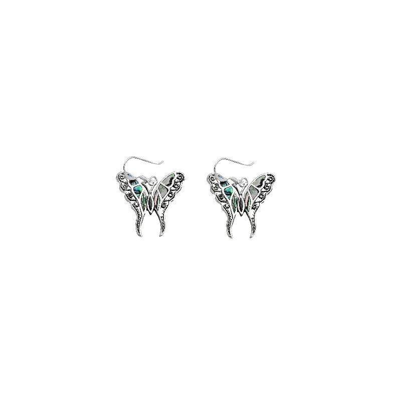 boho gold leaf ring Fancy Butterfly Earring (14K)