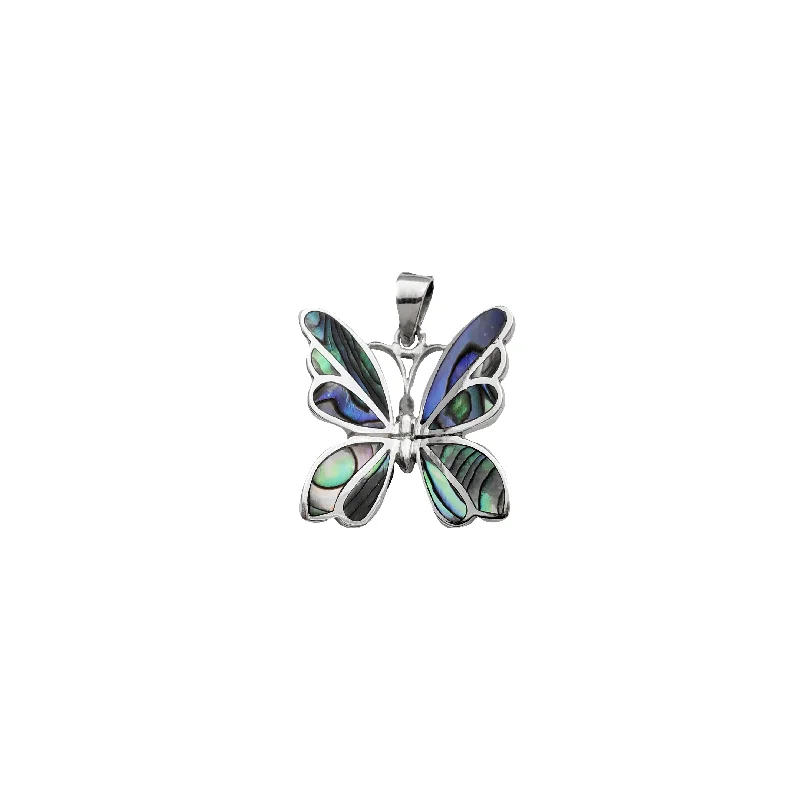 personalized gemstone pendant necklace Fancy Butterfly Pendant (Silver)