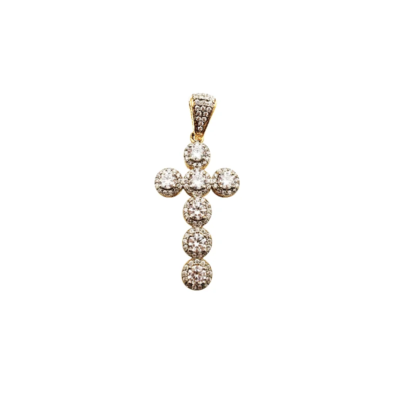 vintage sapphire necklace Iced-Out Cross Pendant (14K)