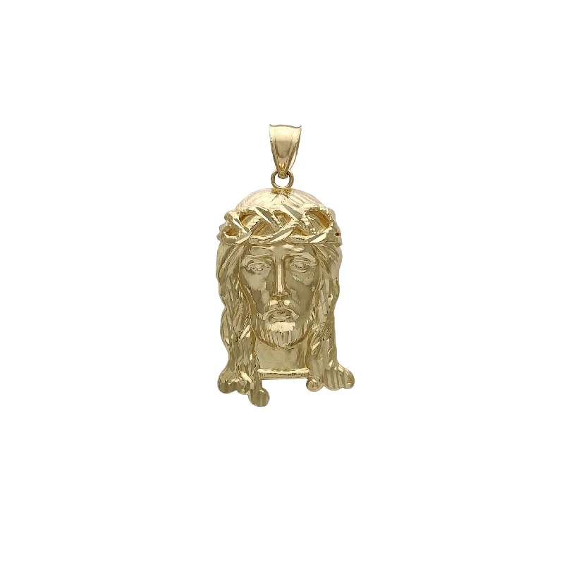 personalized zodiac birthstone necklace Jesus Head Pendant (14K)