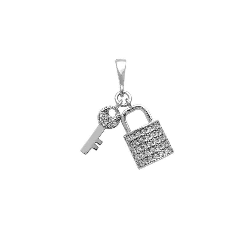 statement gold cuff earrings Key & Lock Pendant