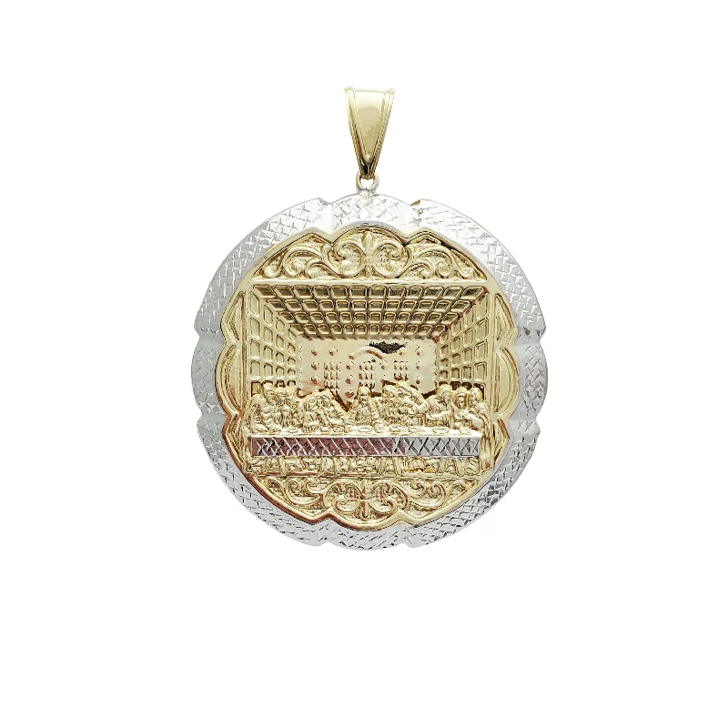 multi-gemstone eternity band Lightweight Closed-Back Last Supper Pendant (14K)