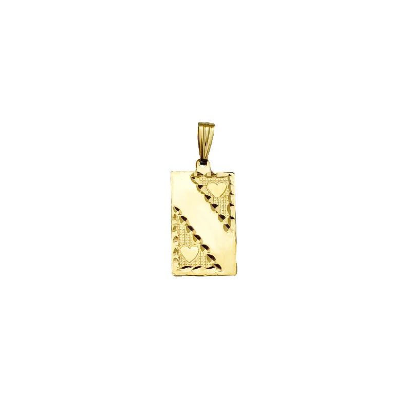 adjustable rope bracelet handmade Pocket Card Pendant (14K)