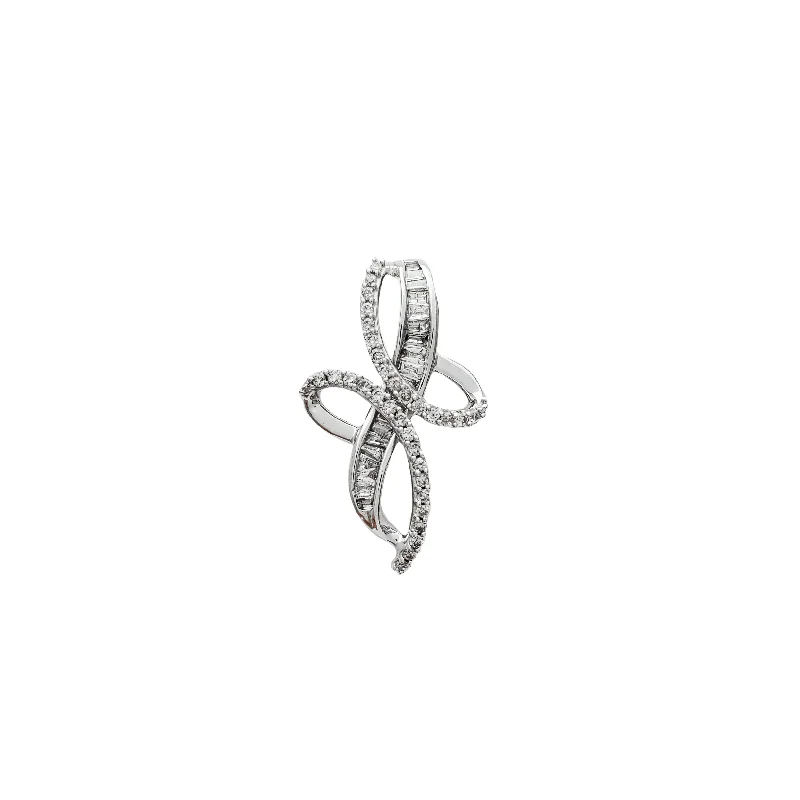 handmade braided anklet White Gold Diamond Pendant (10K)