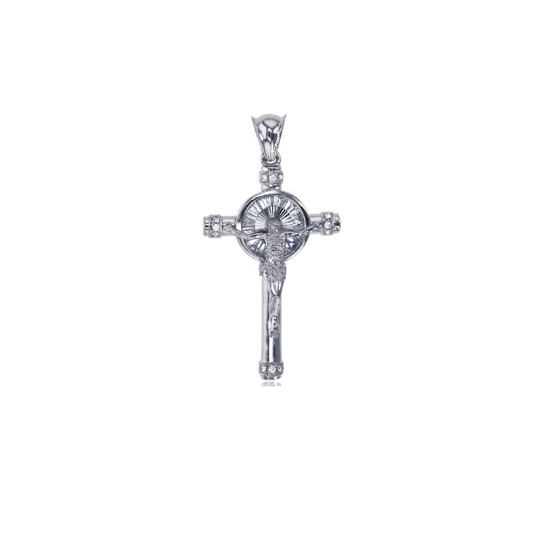 rose gold anklet chain White Gold Round & Baguette Cut Crucifix Cross Pendant (14K) rose gold anklet chain White Gold Round & Baguette Cut Crucifix Cross Pendant (14K)