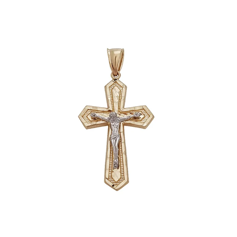 unique promise ring for girlfriend Yellow Gold Cross Pendant (14K)