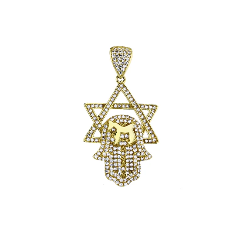 men’s black titanium ring Yellow Gold CZ Micropave Hamsa with Star David Pendant (14K) men’s black titanium ring Yellow Gold CZ Micropave Hamsa with Star David Pendant (14K)