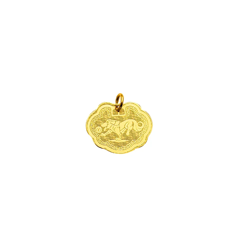gold moonstone cocktail ring Yellow Gold Dog Pendant (24K)