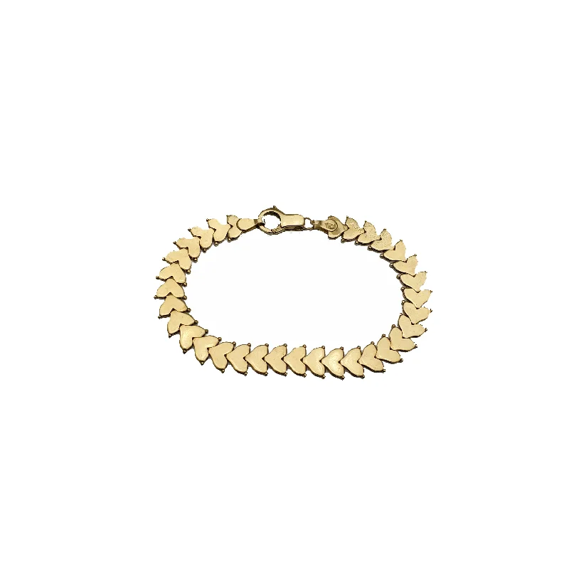 vintage diamond brooch pin Yellow Gold Heart Fancy Bracelet (14K)