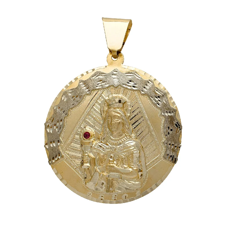dainty heart charm necklace Zirconia Two-Tone Saint Barbara Medallion Pendant (14K) dainty heart charm necklace Zirconia Two-Tone Saint Barbara Medallion Pendant (14K)